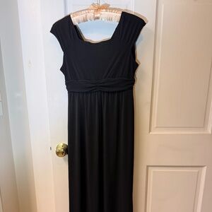 NY Collection, Petite Small, Black Maxi-dress